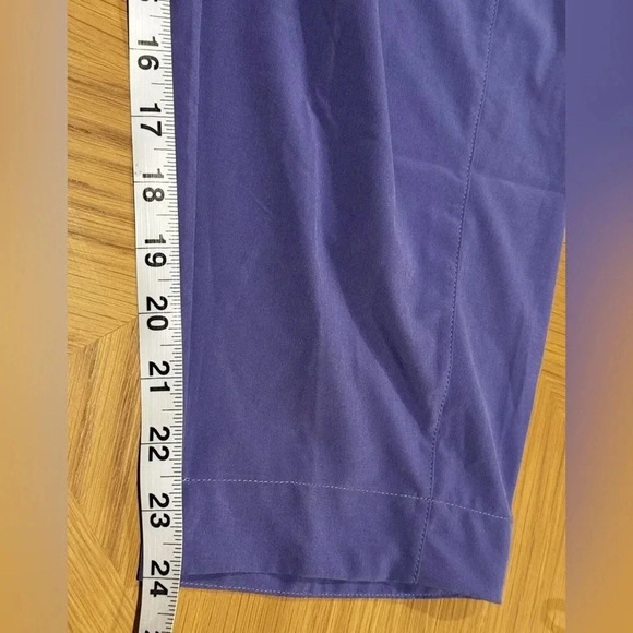 Athleta Dark Adonis Blue Purple Arrival Ankle Straight Leg Pants 8 NWOT - Picture 6 of 6